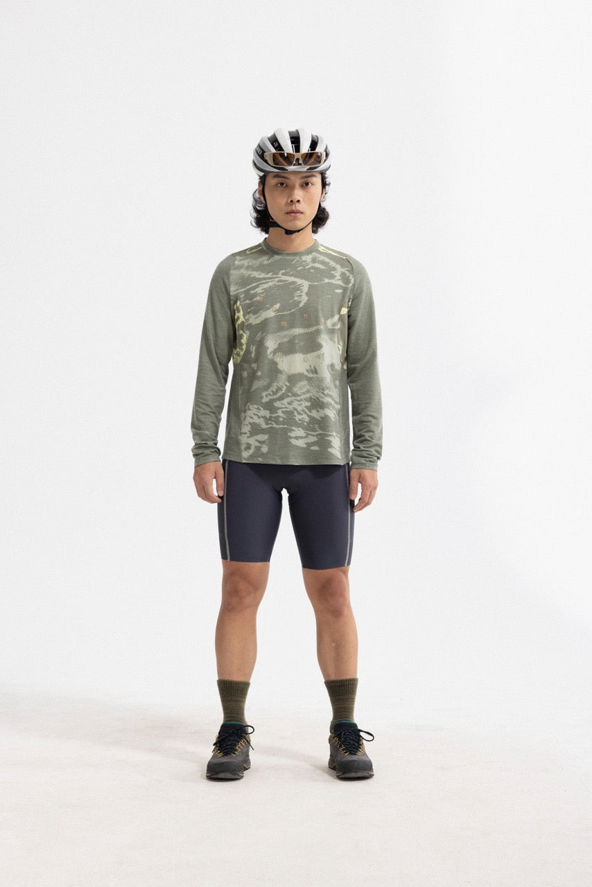Voyage Packable Merino Jersey — Kelp Green