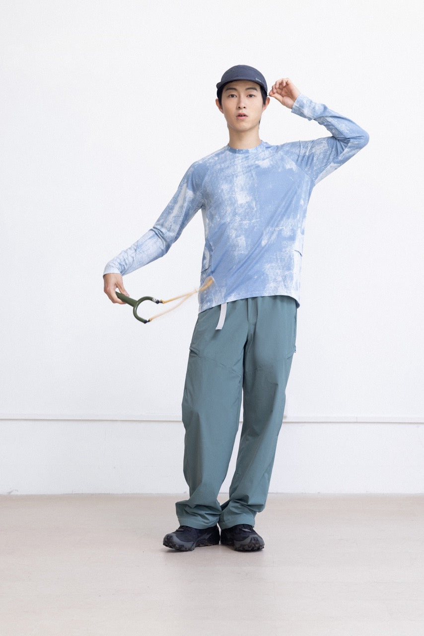 Flowprint Quick-dry Long-sleeve T-shirt — Seasalt Blue