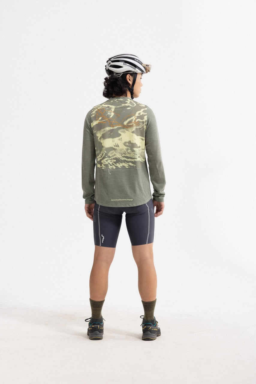 Voyage Packable Merino Jersey — Kelp Green